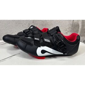 Peloton Cycling Shoes Unisex Size 39 Black Red Look Delta Cleats men 6.5 W 8.5